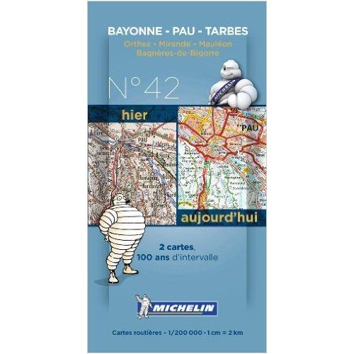 Bayonne - Tarbes térkép  8042. 1/200,000