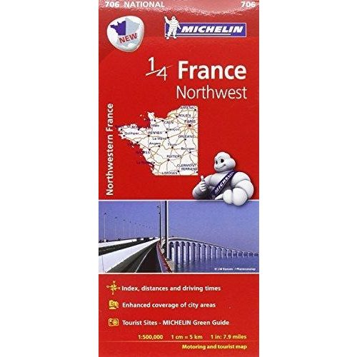 706. Északnyugat-Franciaország térkép Michelin  1:500 000  