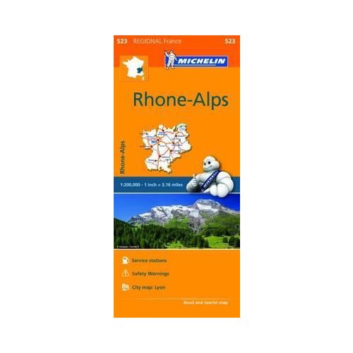 523. Rhone Alpes térkép Michelin 1:200 000 