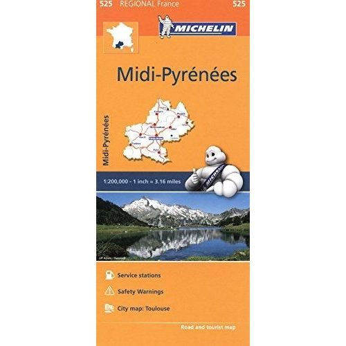 525. Midi-Pirénées térkép Michelin 1:200 000 