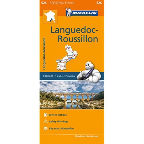 526. Languedoc térkép, Roussillon térkép Michelin 1:200 000  2016