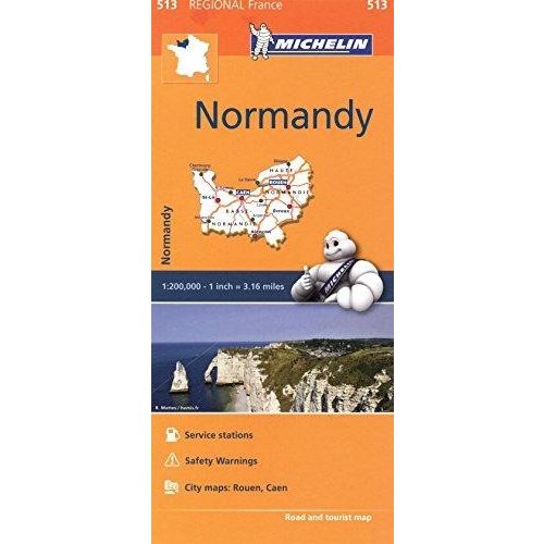 513. Normandia térkép Michelin  1:200 000  Normandy térkép