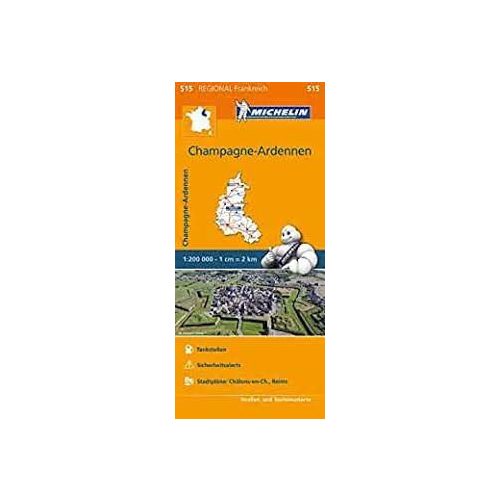 515. Champagne - Ardenne térkép Michelin 1:275 000 