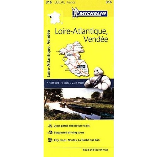 316. Loire-Atlantique, Vende térkép Michelin 1:150 000 