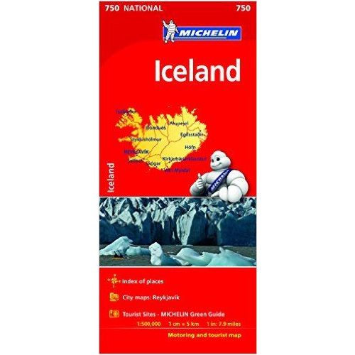 750. Iceland térkép, Izland térkép Michelin 1:500 000 
