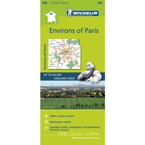 106. Párizs környéke térkép Michelin  1:100 000  