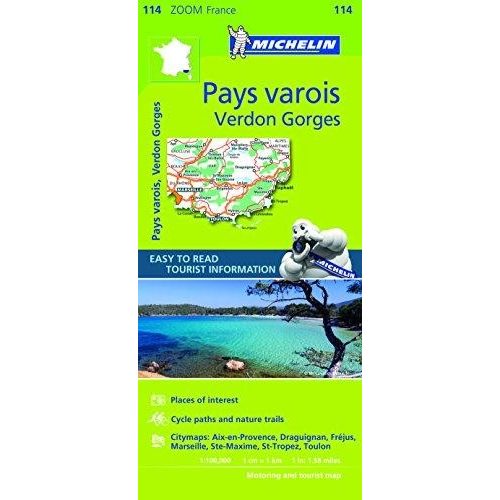 114. Pays varois Verdon Gorges térkép Michelin 1:100 000 