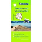  133. Basque Coast térkép - South Landes térkép Michelin 1:150 000 
