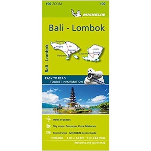 Bali, Lombok térkép Michelin 190.  1:180 000  Bali térkép 2019