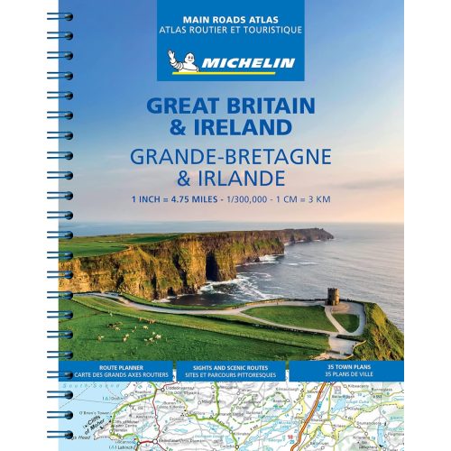 Nagy-Britannia atlasz spirál Michelin 1:300 000 Írország atlasz, Nagy-Britannia térkép 2024.