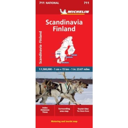 711. Skandinávia,  Skandinávia térkép, Finnország autós térkép Michelin 1:1 500 000 