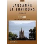   2507. Lausanne et environs turista térkép Landestopographie 1:25 000 