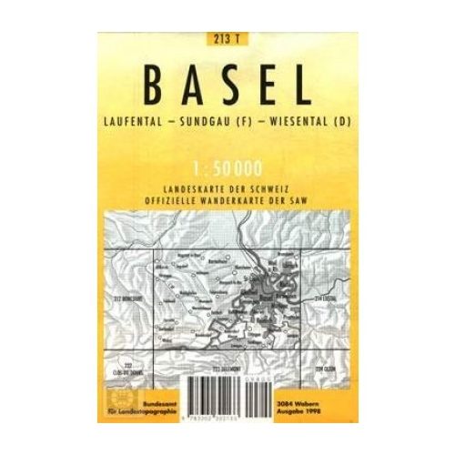 213 T Basel turista térkép Landestopographie 1:50 000 