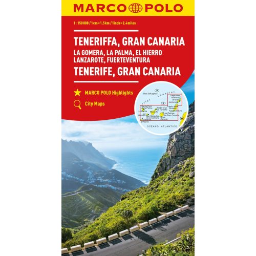 Tenerife térkép Tenerife autós térkép Marco Polo  Grand Canaria térkép 1:150 000 