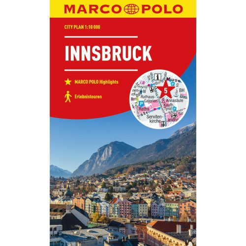 Innsbruck város térkép vízálló Marco Polo 1:12 000 