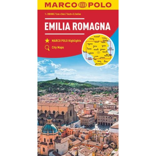 Emilia Romagna térkép, régiótérkép Marco Polo 1:200e 