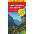   Svájc résztérkép, Nyugat Svájc autós térkép Marco Polo  1:200 000 