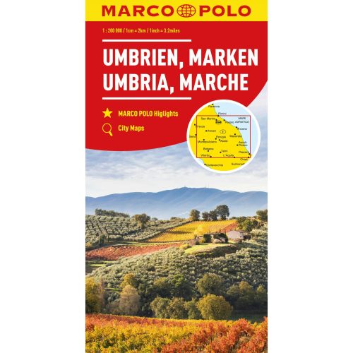 Marche, Umbria autós térkép Marco Polo 1: 200 000 