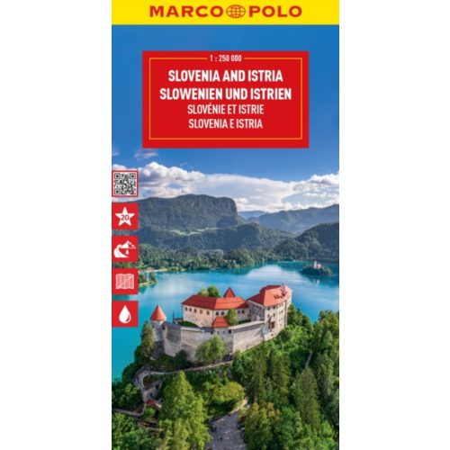 Szlovénia térkép Marco Polo 1:300 000  + Isztria térkép 2023