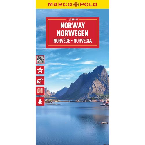 Norvégia térkép Marco Polo Norvégia autós térkép 1:900 000  2023.