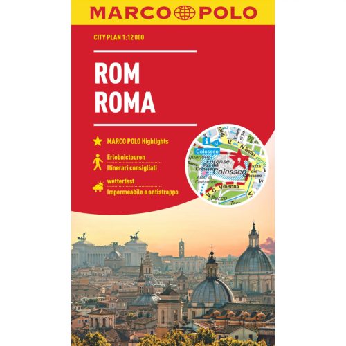 Róma térkép Marco Polo vízálló 1:12 000 Róma várostérkép