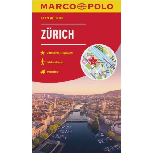 Zürich térkép vízálló Marco Polo 1:15 000 
