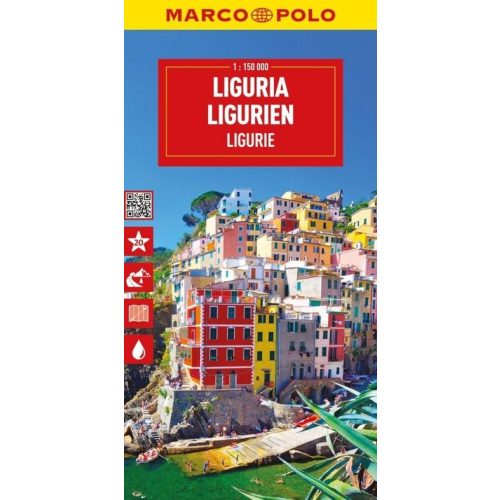 Liguria térkép Marco Polo Liguria autós térkép 1:200e 2024.