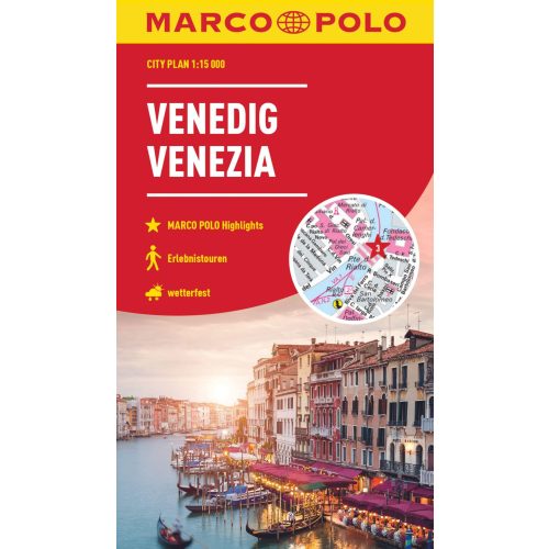 Velence térkép Marco Polo  Velence várostérkép vízálló 1:5 500  2024.