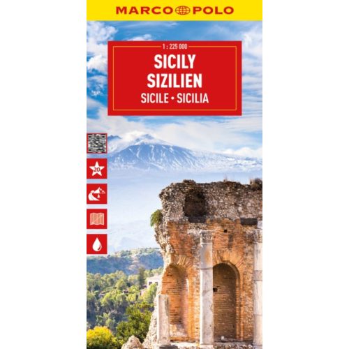Szicília térkép Szicília autós térkép Marco Polo 1:200e 2025.