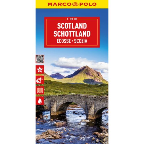 Skócia térkép Marco Polo 1:350e Skócia autós térkép Észak-Anglia térkép 2025.