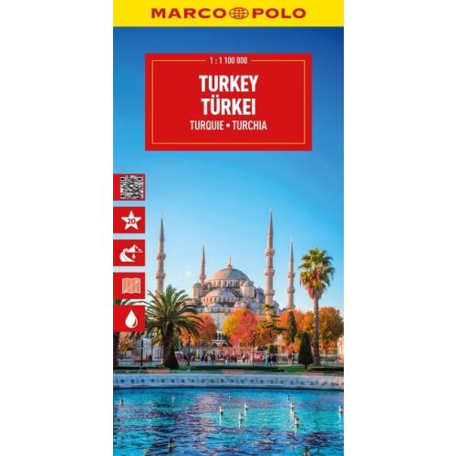 Törökország térkép Törökország autós térkép Marco Polo 1:1 000 000  2025.
