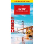   Nyugat USA térkép Marco Polo 1:2 Mio USA West - USA nyugat - Csendes-óceáni part - Sierra Nevada - Sziklás-hegység térkép 2026.
