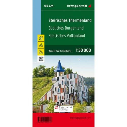 WK 423 Steirisches Thermenland, Südliches Burgenland, Steirisches Vulkanland turistatérkép 1:50 000