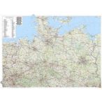   Észak-Németország fémléces, műanyaghengerben, 1:500 000, (129 x 95 cm)  Freytag térkép AK 0206 B