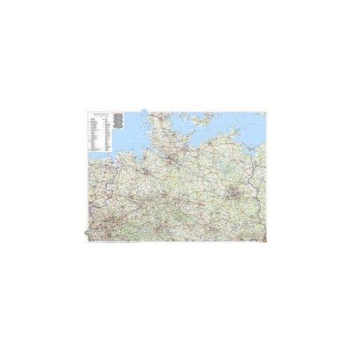 Észak-Németország fémléces, műanyaghengerben, 1:500 000, (129 x 95 cm)  Freytag térkép AK 0206 B