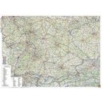   Dél-Németország térkép fémléces, műanyaghengerben, 1:500 000, (129 x 95 cm)  Freytag  AK 0207 B