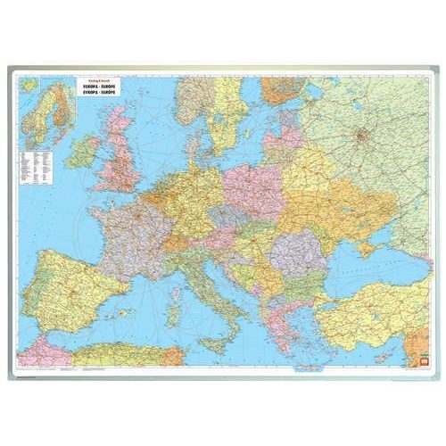 Európa falitérkép nagy méret, Európa térkép, Európa közigazgatási falitérkép 1:2 600 000, 169,5x121 cm 