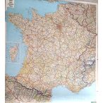   Franciaország falitérkép Freytag, Franciaország autós térkép műanyaghengerben 1:800e  96x92cm