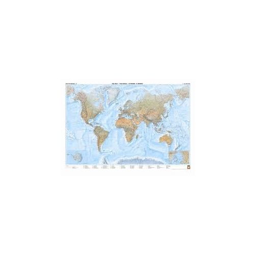 Világtérkép falitérkép tengerfenék-domborzati világ falitérkép, 120x84 cm  Freytag 1:35 000 000  WNATMR 3