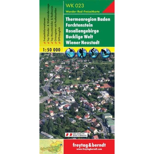 WK 023 Thermenregion Baden, Forchtenstein, Rosaliengebirge , Bucklige Welt, Wiener Neustadt turistatérkép 1:50 000