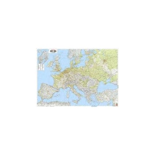 Európa falitérkép, Európa közlekedése fóliás falitérkép Freytag 1:3 500 000 (126 x 89,5 cm)