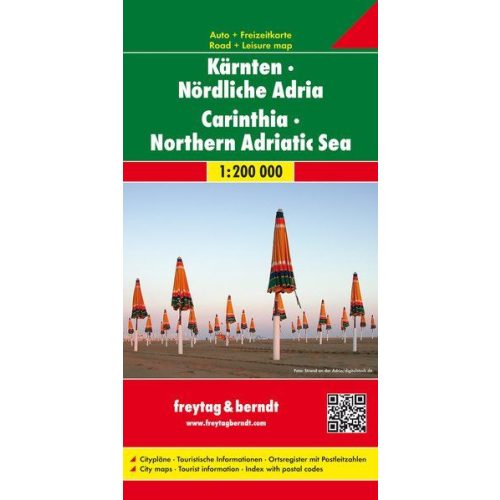 Karintia térkép - Észak-Adria autós térkép 1:200 000  Freytag 2020.