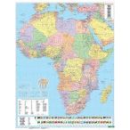   Afrika falitérkép politikai-domborzati térkép, műanyaghengerben, 1:8 000 000 Freytag AFR P