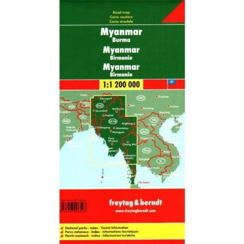 Mianmar-Burma térkép 1:1 200 000  Freytag AK 132