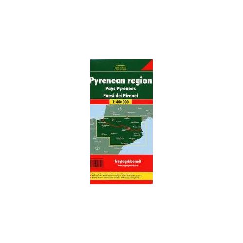 Pireneusok térkép, Pireneusok országai térkép 1:400 000  Freytag  