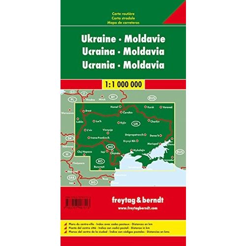 Ukrajna térkép, Moldova térkép 1:1 000 000  Freytag AK 6801