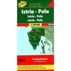   Isztria térkép, Pula, Top 10 tipp, 1:100 000  Freytag térkép AK 7405