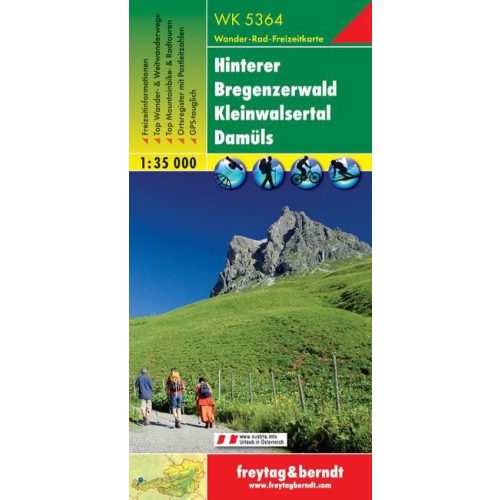 WK 5364 Hinterer Bregenzerwald, Kleines Walsertal, Damüls turistatérkép 1:35 000