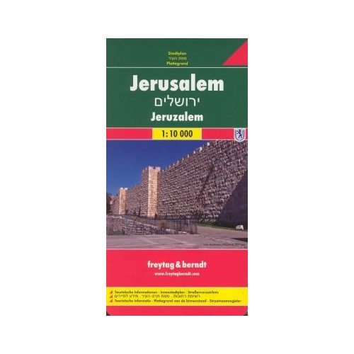 Jeruzsálem térkép  1:10 000 Jeruzsálem várostérkép Freytag 