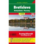   Pozsony térkép Pozsony várostérkép Bratislava zsebtérkép fóliás Freytag 1:10e